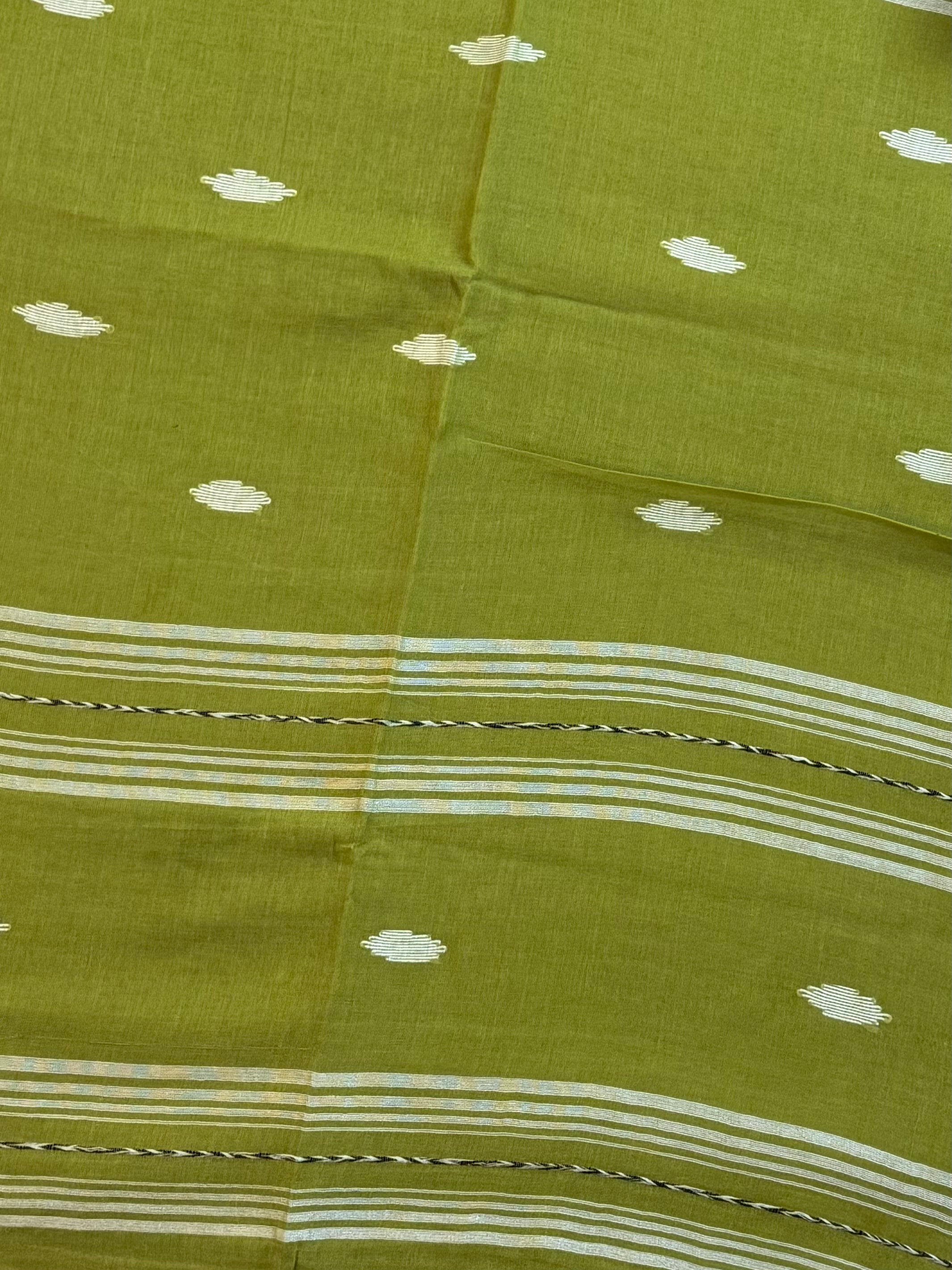 Pure Mul Cotton Saree with Needle Jamdani Artistry