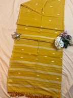 Pure Mul Cotton Saree with Needle Jamdani Artistry