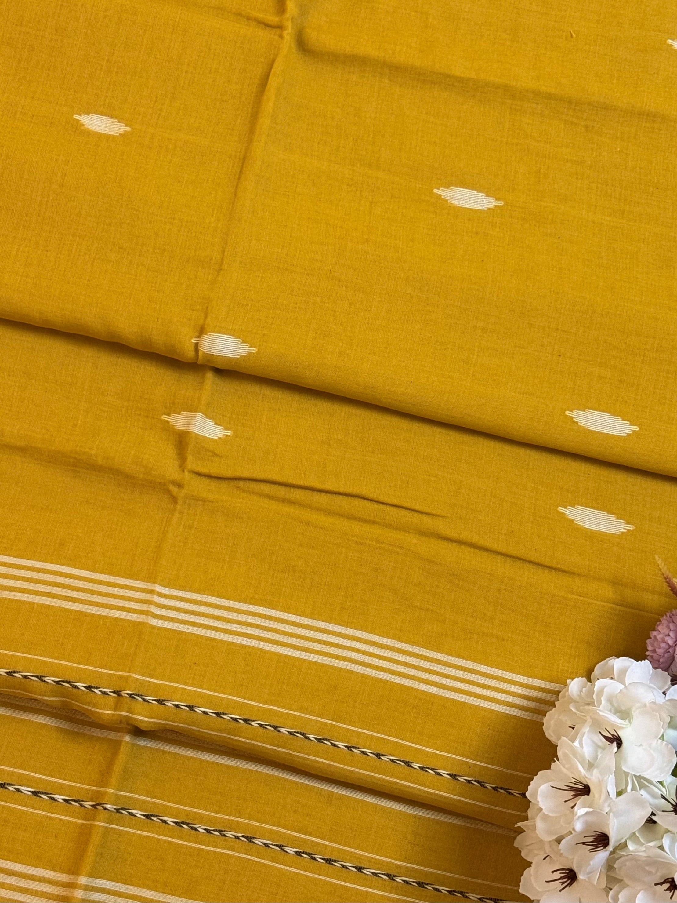 Pure Mul Cotton Saree with Needle Jamdani Artistry