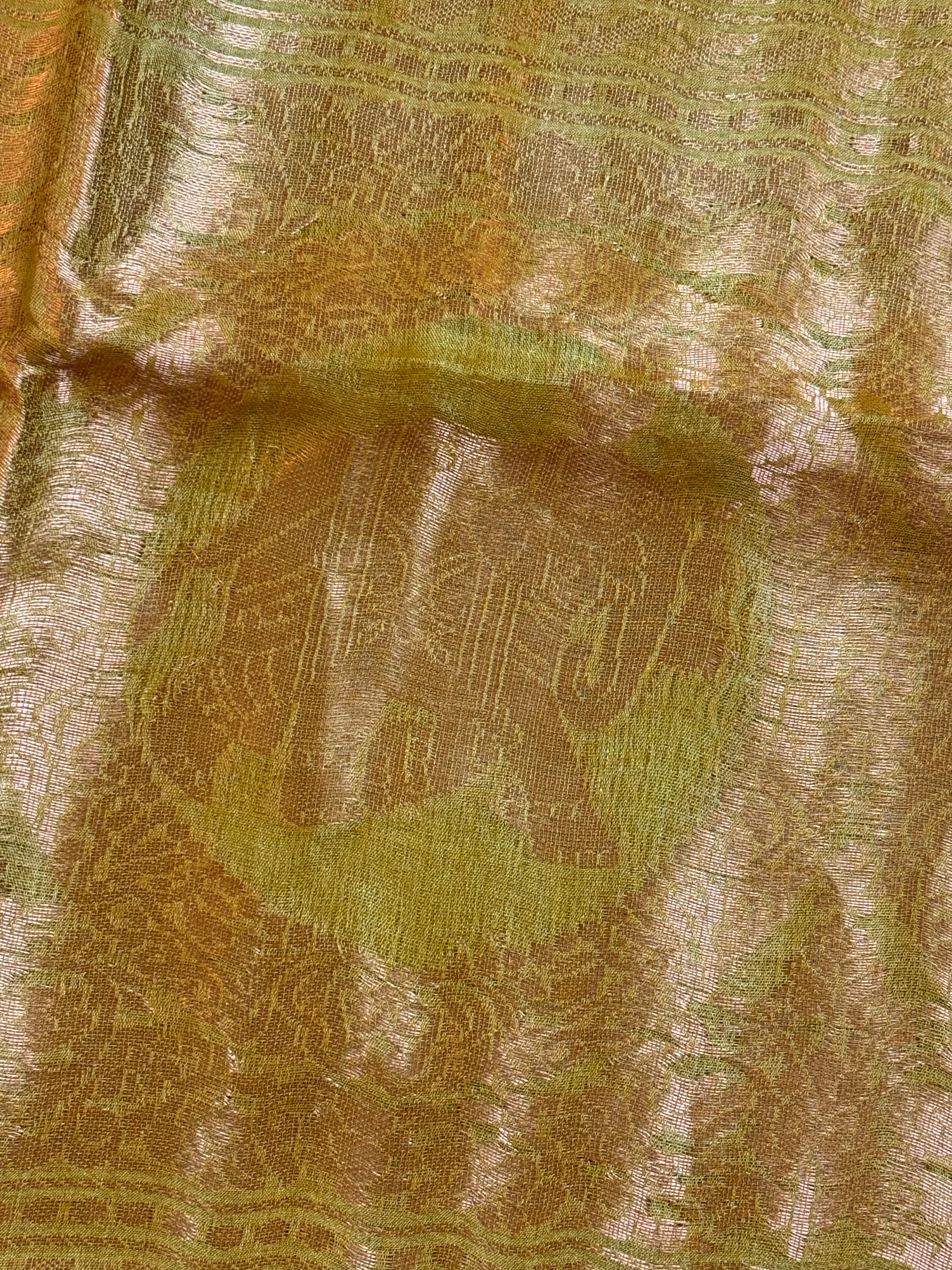 Silk Mark Certified Handloom Tussar Silk Saree with Zari Anchal