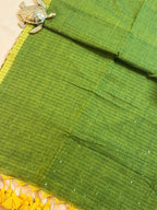 Handwoven Mul Cotton Saree with Sparkling Sequin