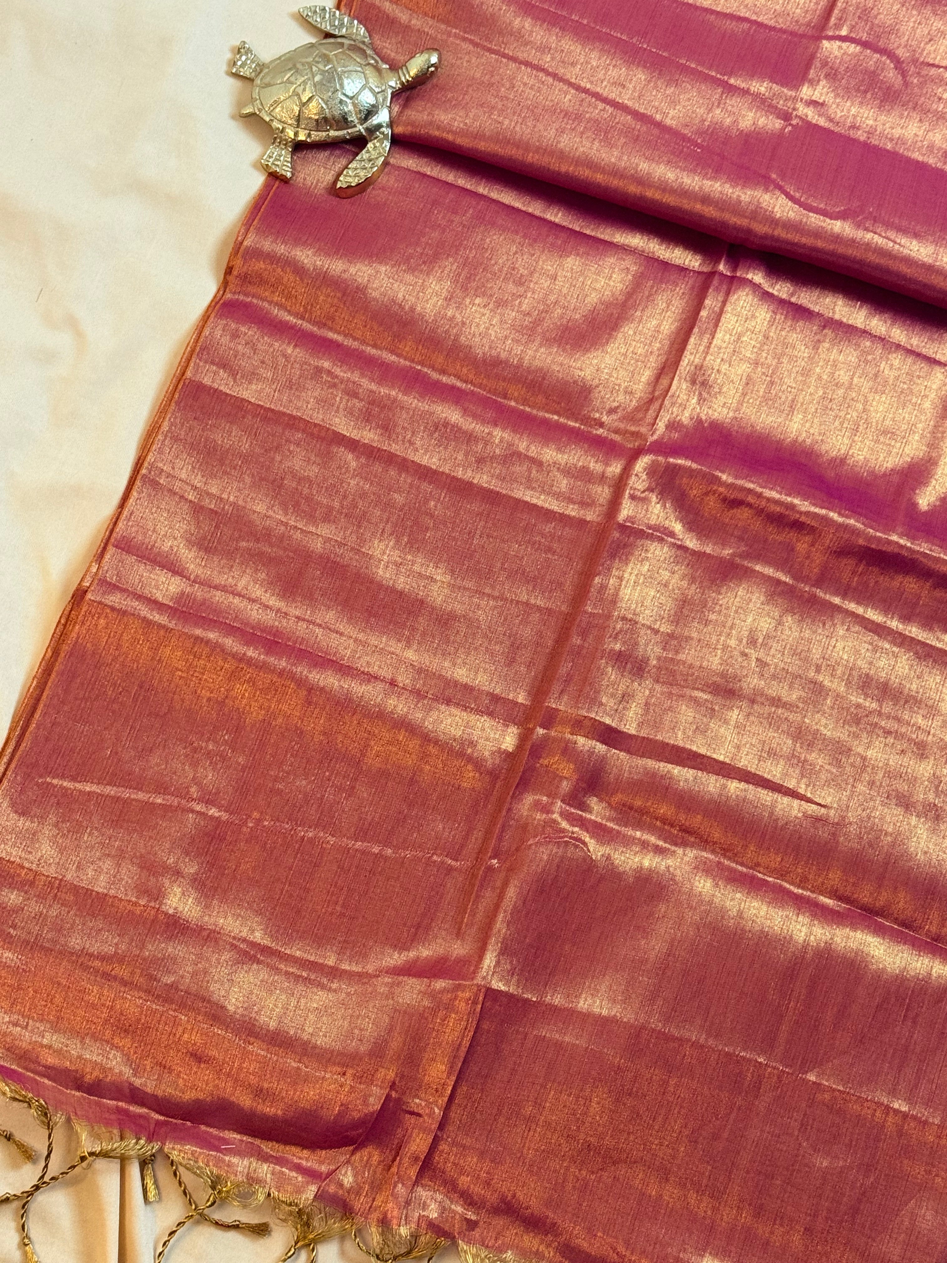 Raga Tissue Saree with Dual-Tone Radiance