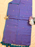 Mul Cotton Saree with Handwoven Gini Sequins