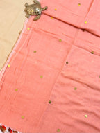 Mul Cotton Saree with Handwoven Gini Sequins