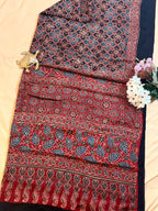 Pure Modal Saree with Hand-Block Ajrakh Artistry