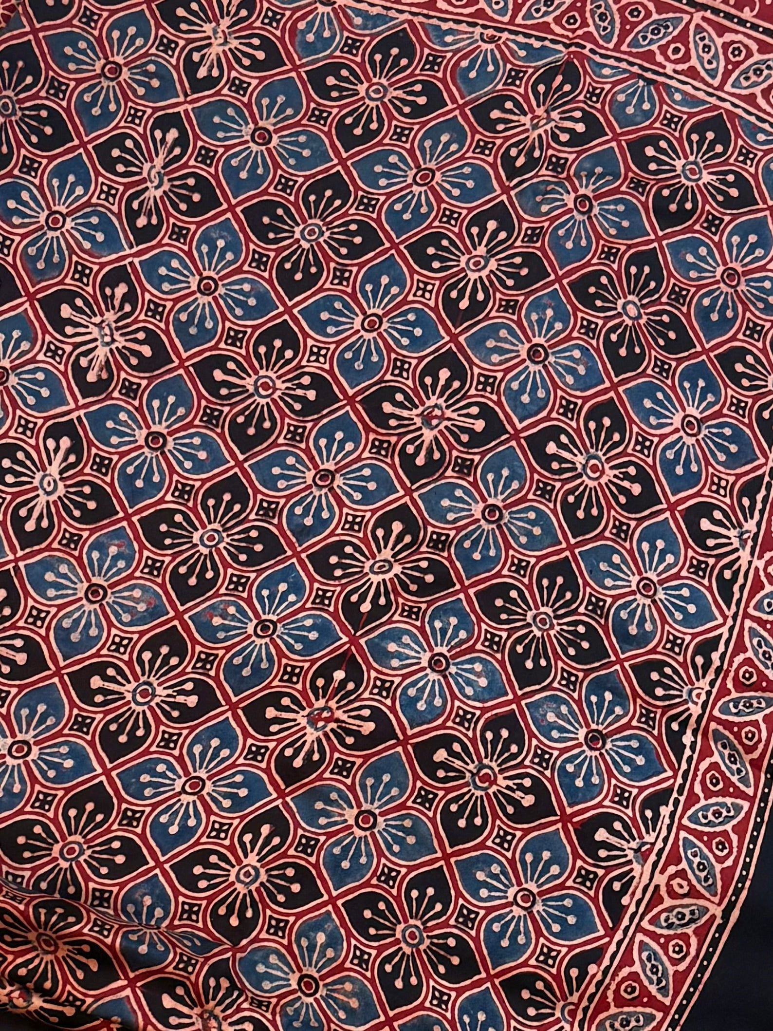 Pure Modal Saree with Hand-Block Ajrakh Artistry