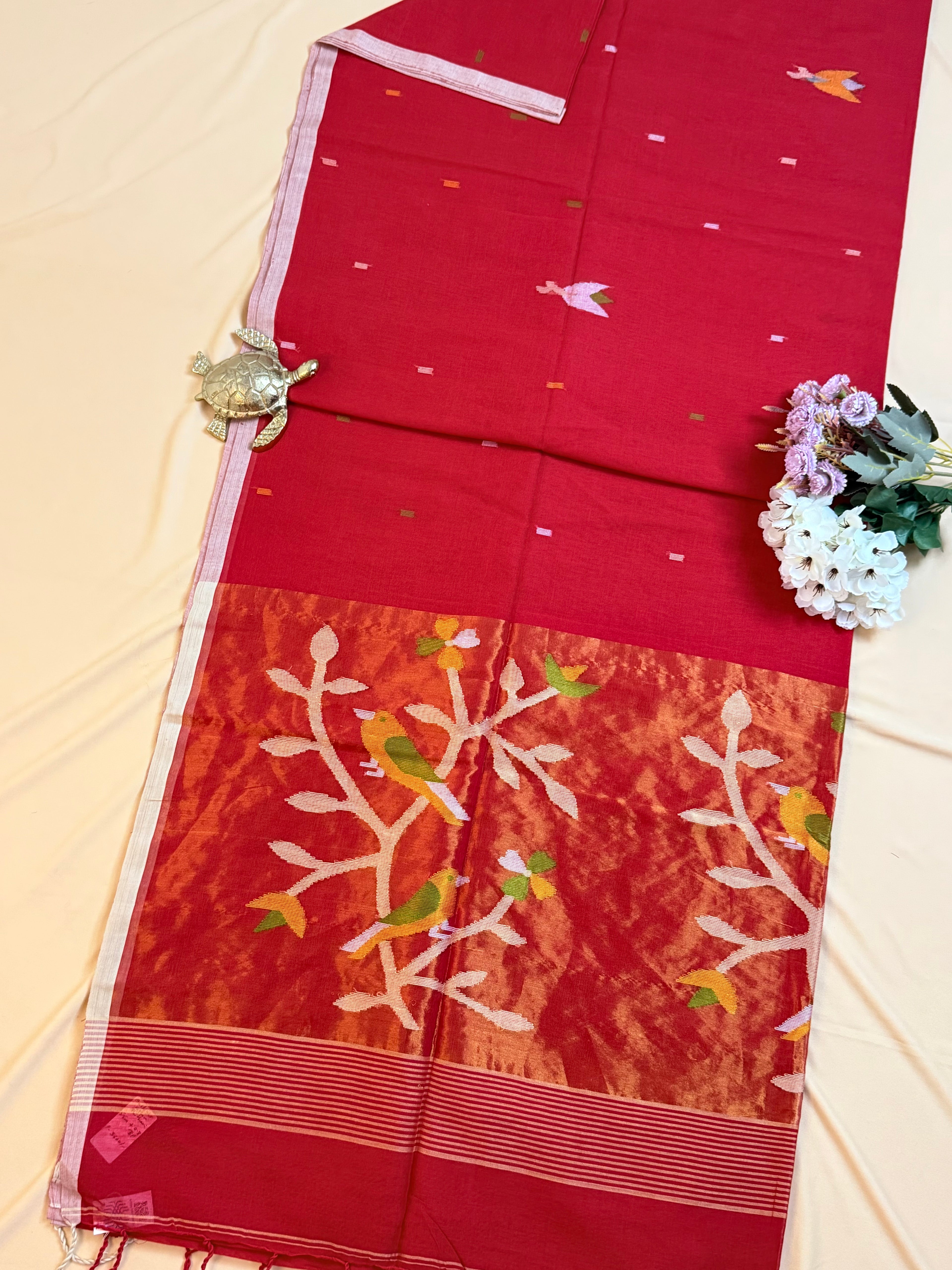 Maslite Cotton Jamdani-Paithani