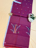 Handloom Mul Cotton Needle Jamdani Saree