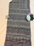 Pure Modal Saree with Hand-Block Ajrakh Artistry