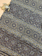 Pure Modal Saree with Hand-Block Ajrakh Artistry