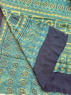 Pure Modal Saree with Hand-Block Ajrakh Artistry