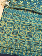 Pure Modal Saree with Hand-Block Ajrakh Artistry