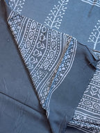 Pure Modal Saree with Hand-Block Dabu/Bagru Artistry