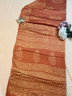 Pure Modal Saree with Hand-Block Dabu/Bagru Artistry