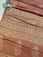 Pure Modal Saree with Hand-Block Dabu/Bagru Artistry