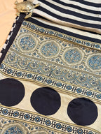 Pure Modal Saree with Hand-Block Ajrakh Artistry