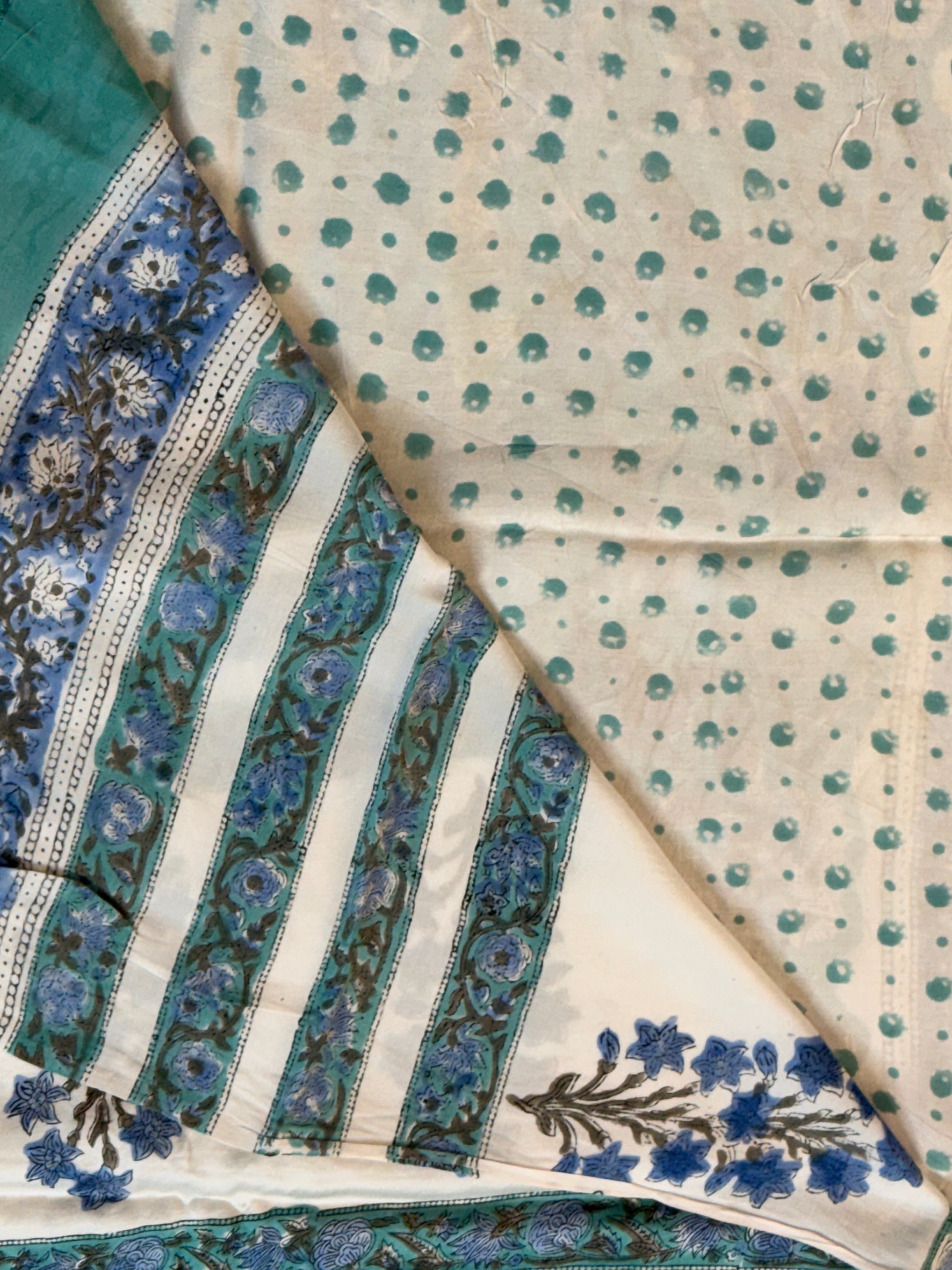 Pure Modal Saree with Hand-Block Sanganeri Artistry