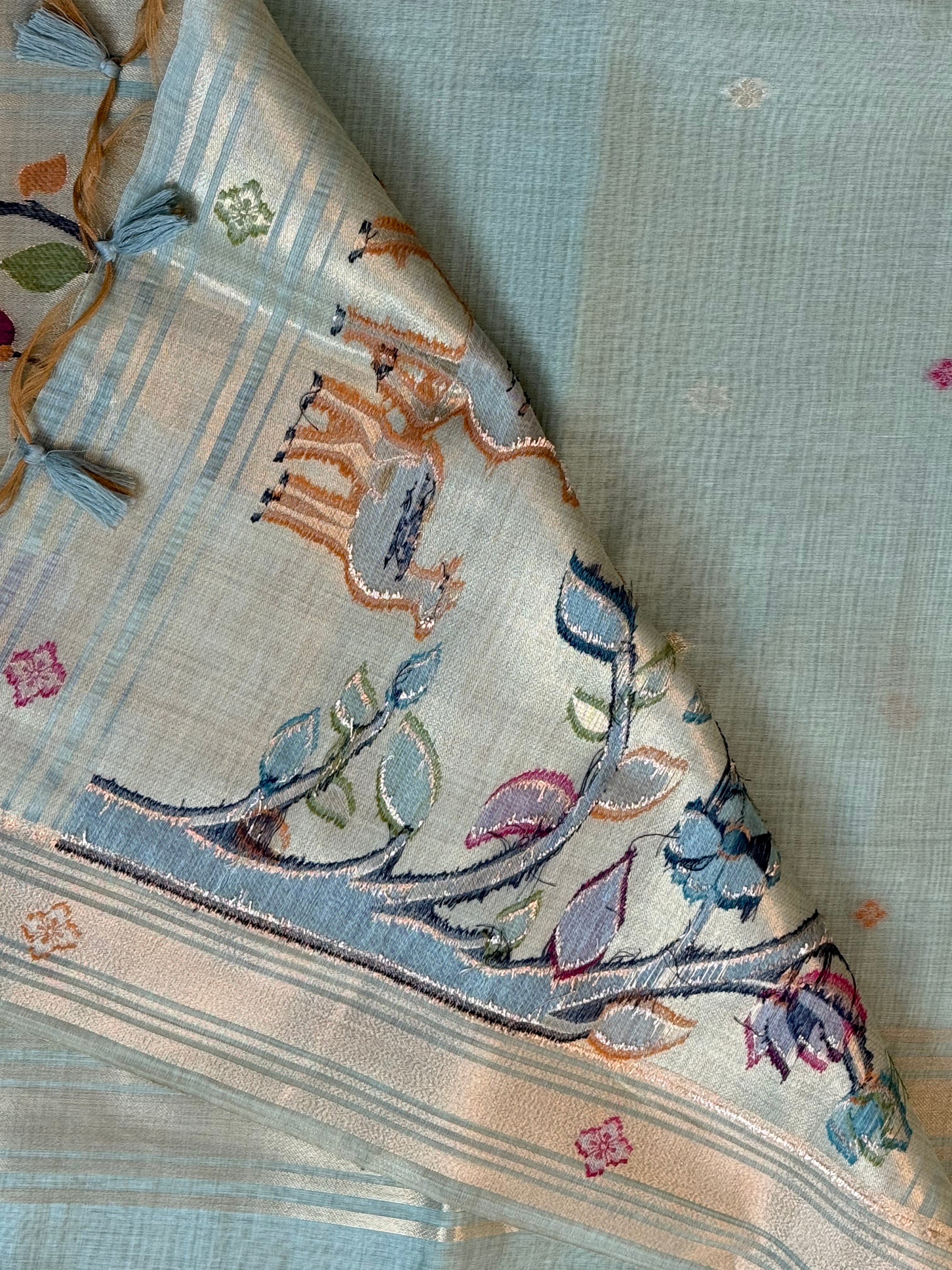 Soft Cotton Jamdani-Paithani