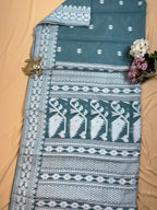 Dhakai Jamdani inspired Saree in Airy Cotton