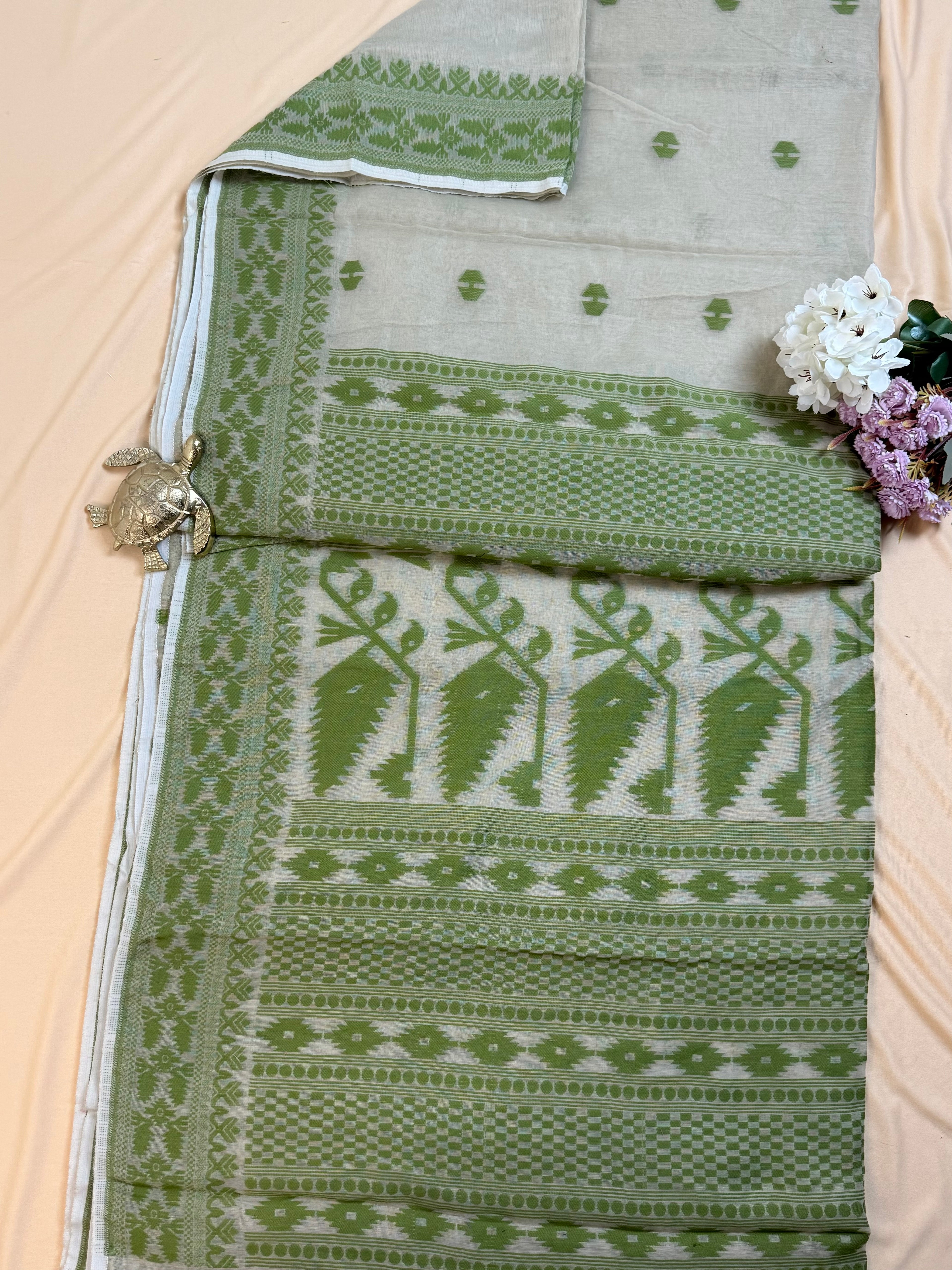Dhakai Jamdani inspired Saree in Airy Cotton