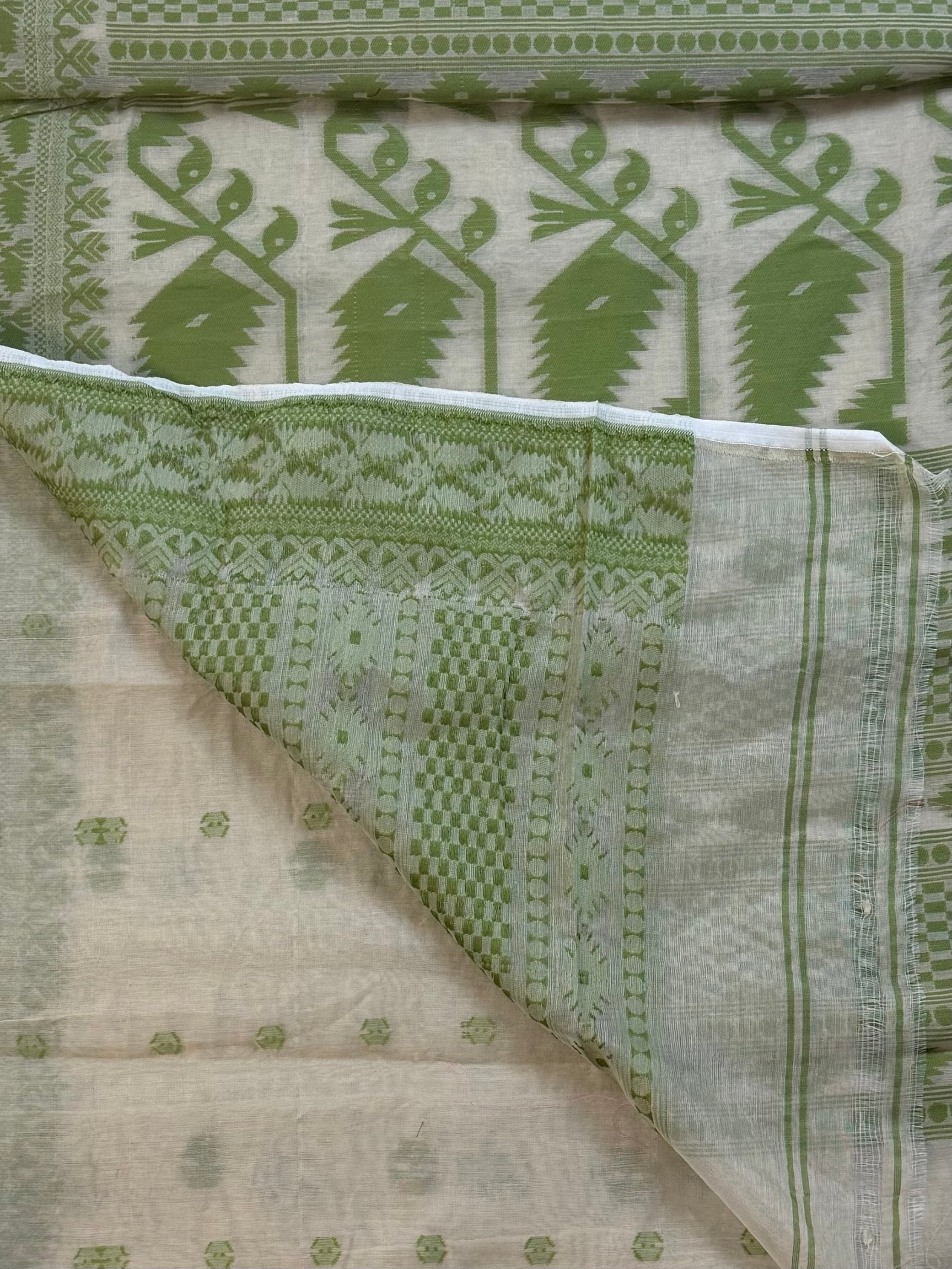 Dhakai Jamdani inspired Saree in Airy Cotton