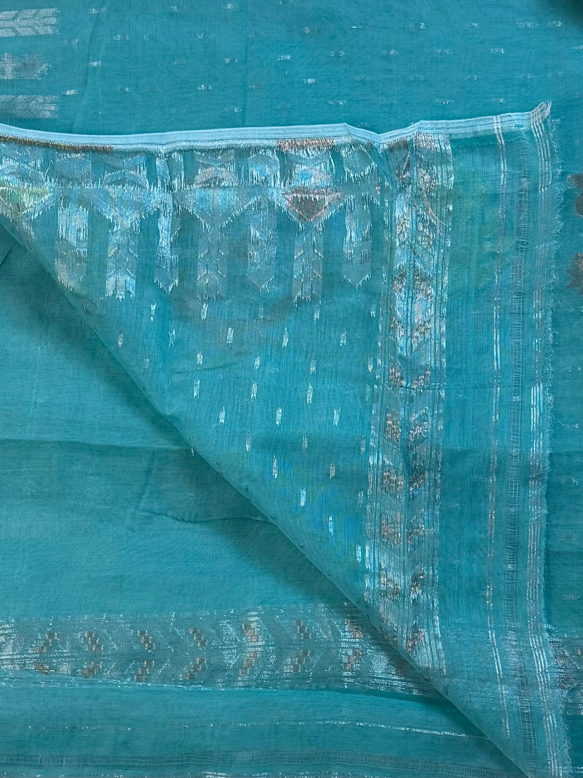 Dhakai Jamdani inspired Saree in Airy Cotton