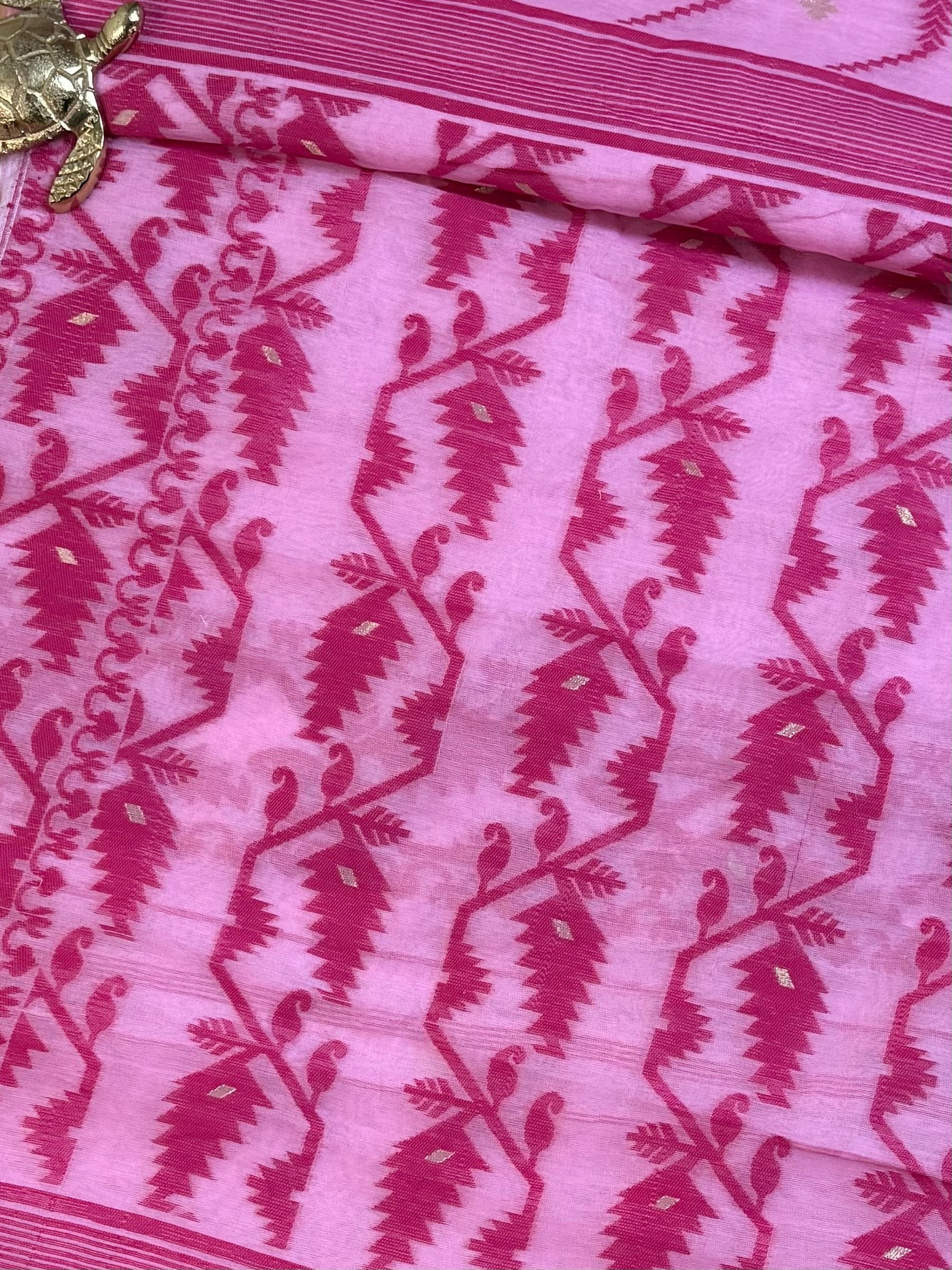 Dhakai Jamdani inspired Saree in Airy Cotton