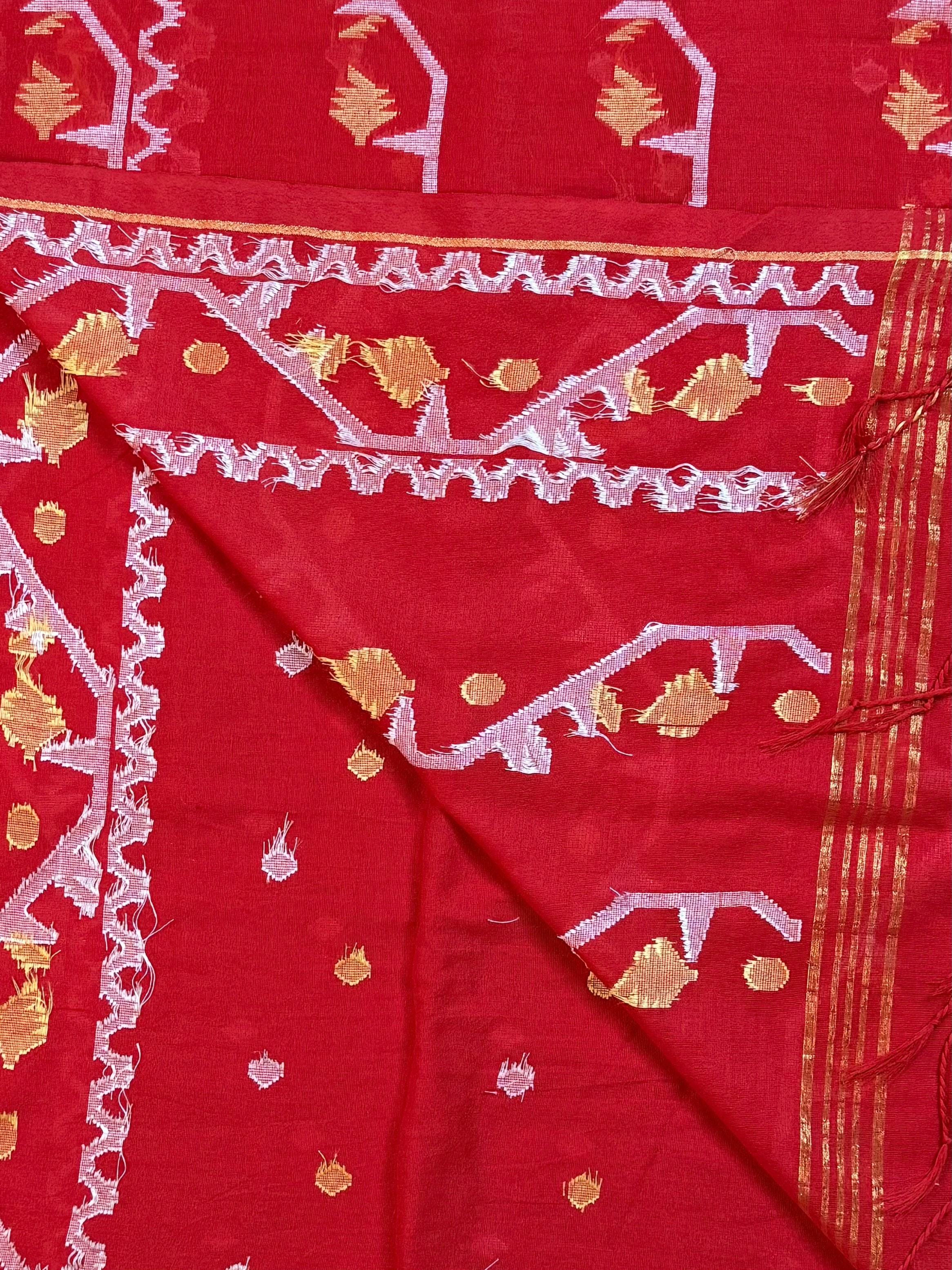 Jamdani inspired Saree in Soft Cotton