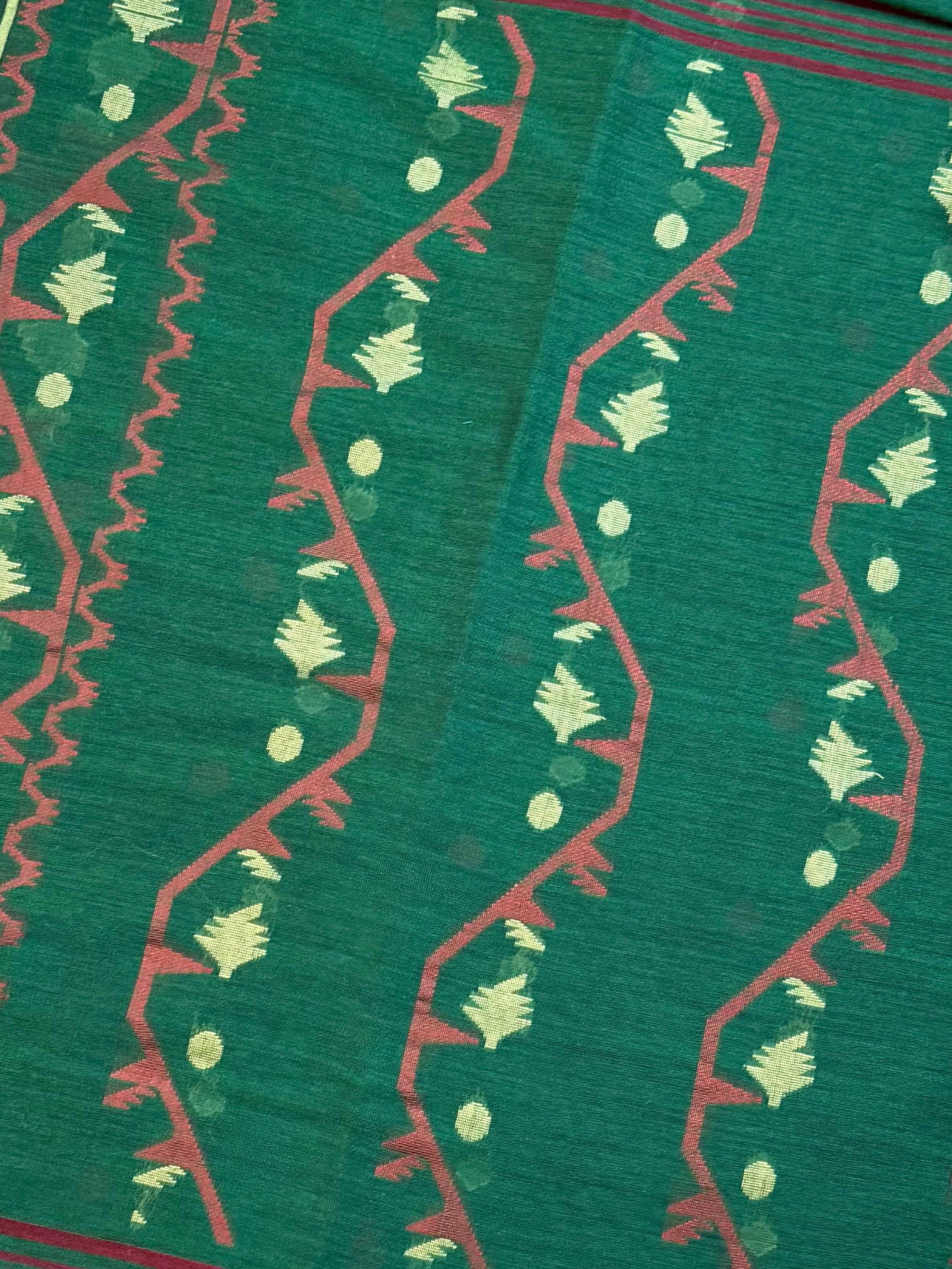 Jamdani inspired Saree in Soft Cotton