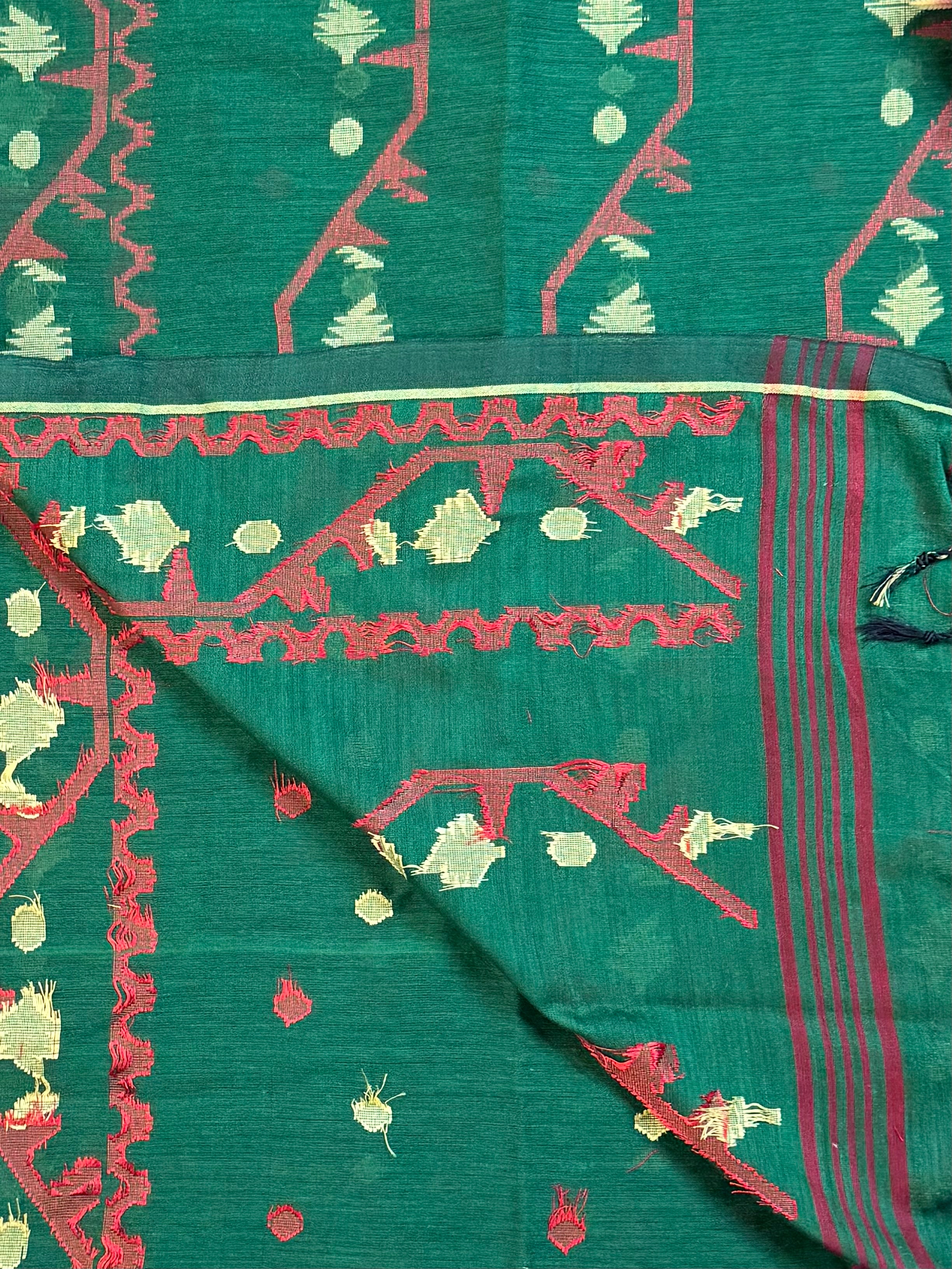 Jamdani inspired Saree in Soft Cotton
