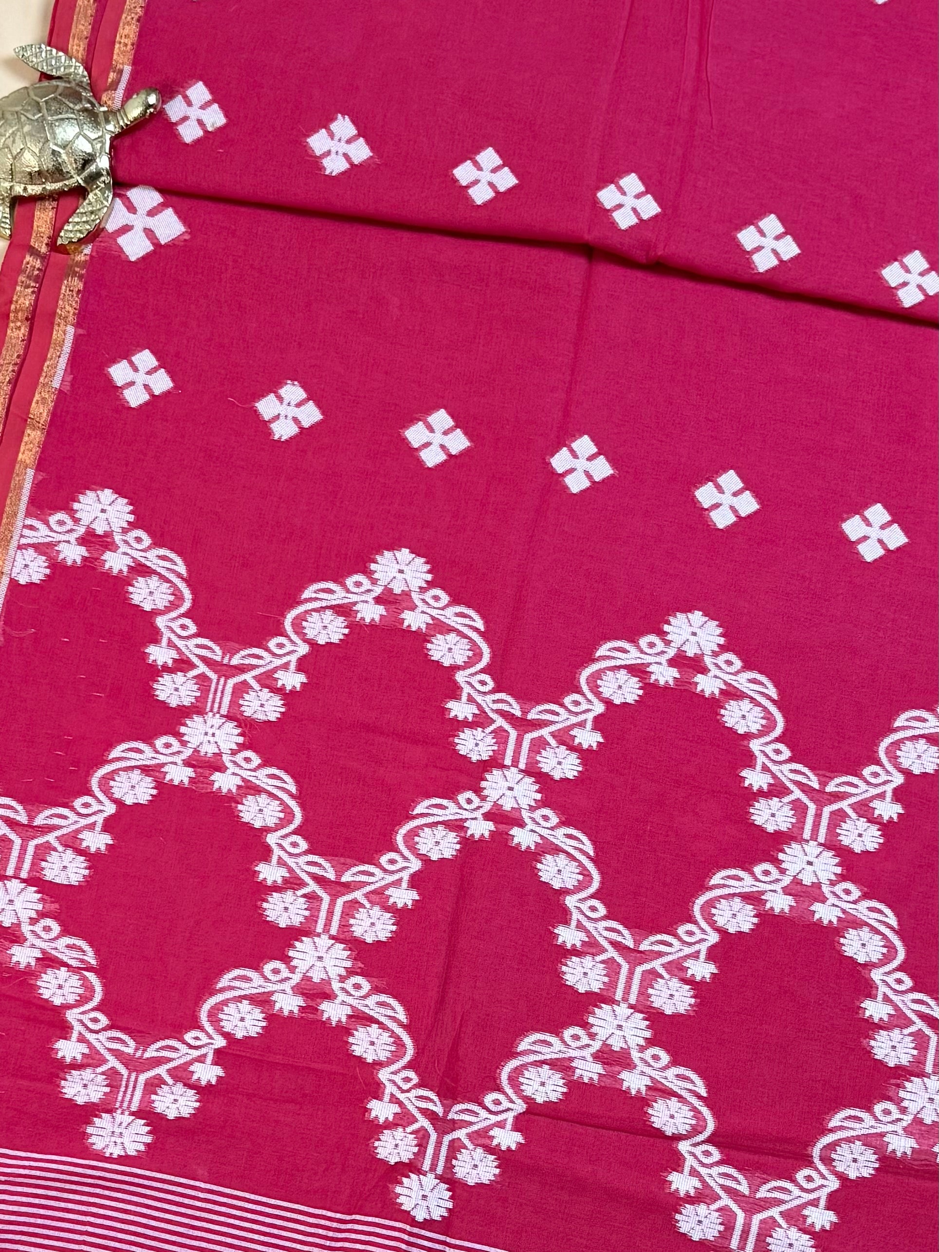 Jamdani inspired Saree in Soft Cotton