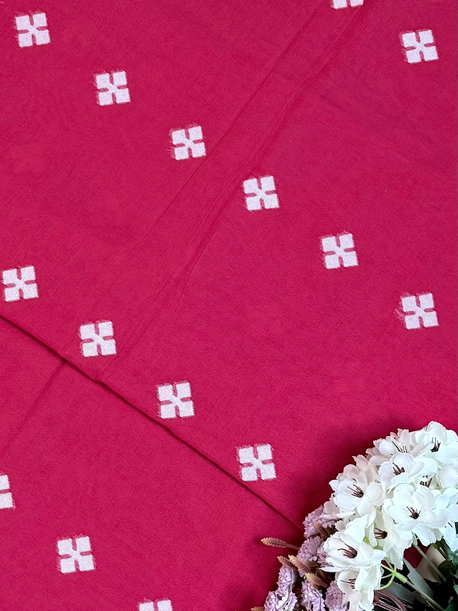 Jamdani inspired Saree in Soft Cotton