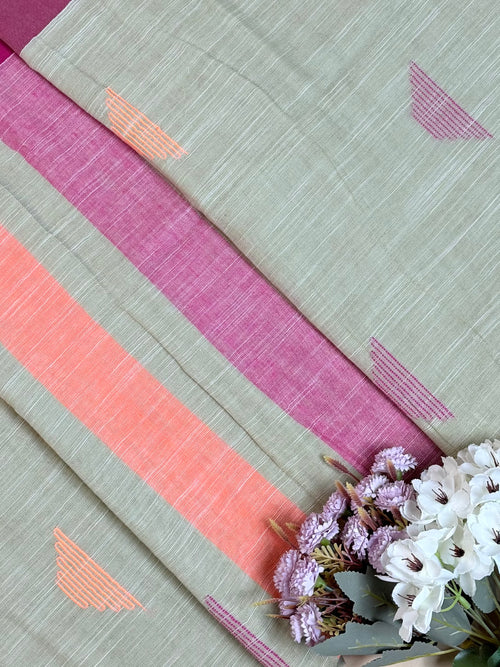 Cotton needle work Saree
