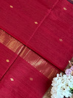 Handloom Maheshwari Diamond Butta Saree