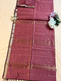 Handloom Maheshwari ‘Narmada Lehar’ Saree with Lotus Pallu