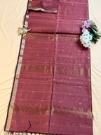 Handloom Maheshwari ‘Narmada Lehar’ Saree with Lotus Pallu