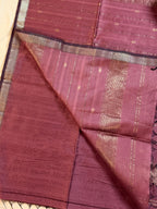 Handloom Maheshwari ‘Narmada Lehar’ Saree with Lotus Pallu
