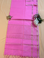 Handloom Maheshwari Small Self-Chex Saree