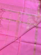 Handloom Maheshwari Small Self-Chex Saree