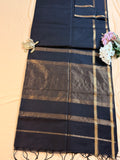 Handloom Maheshwari Small Self-Chex Saree