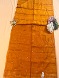 Silk Mark Certified Handloom Matka Silk Saree with Gini (Pocket Sequin) work