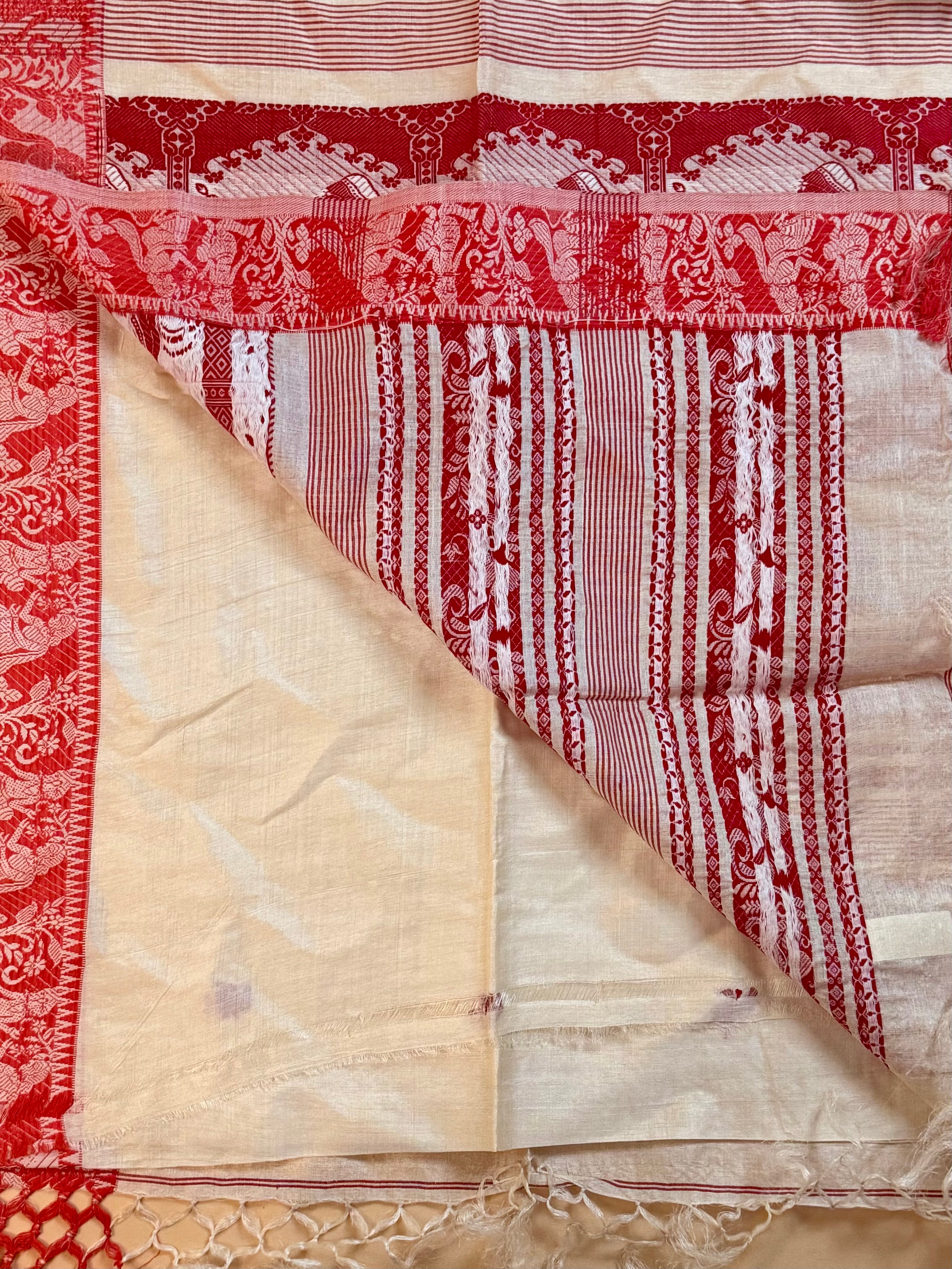 Silk Mark Certified Handloom Tussar Silk Saree with Baluchuri Work