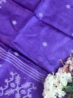 Silk Mark Certified Handloom Tussar Silk Saree with Jamdani Work