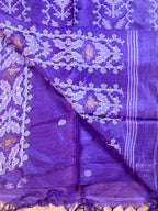 Silk Mark Certified Handloom Tussar Silk Saree with Jamdani Work