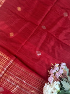 Silk Mark Certified Handloom Matka Silk Saree with Banarasi work
