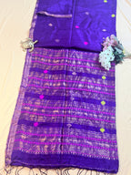 Silk Mark Certified Handloom Matka Silk Saree with Banarasi work
