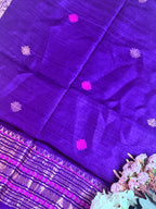 Silk Mark Certified Handloom Matka Silk Saree with Banarasi work