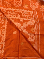 Silk Mark Certified Handloom Tussar Silk Saree with Jamdani Work
