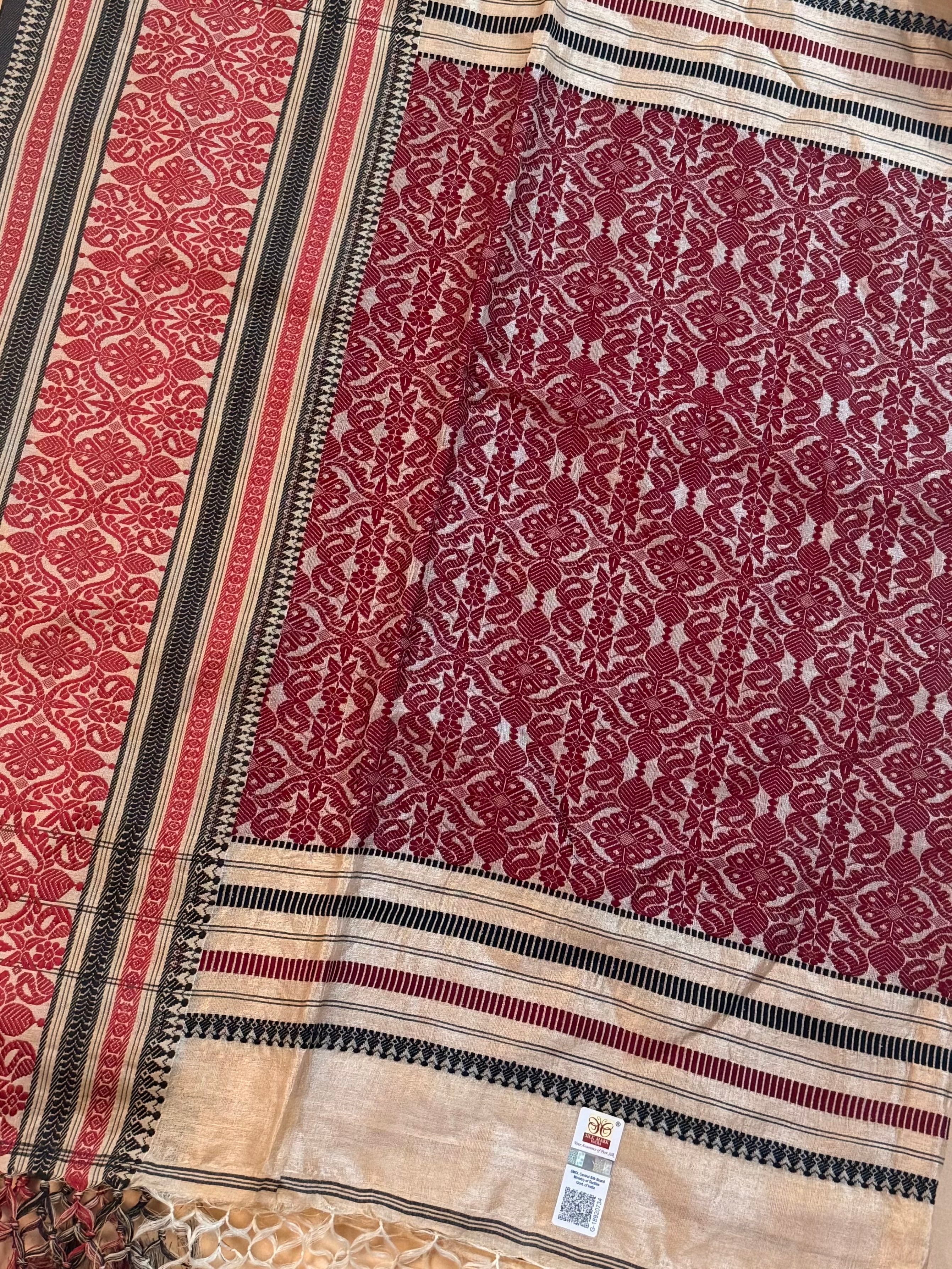 Pure Tussar Silk Jacquard border Saree