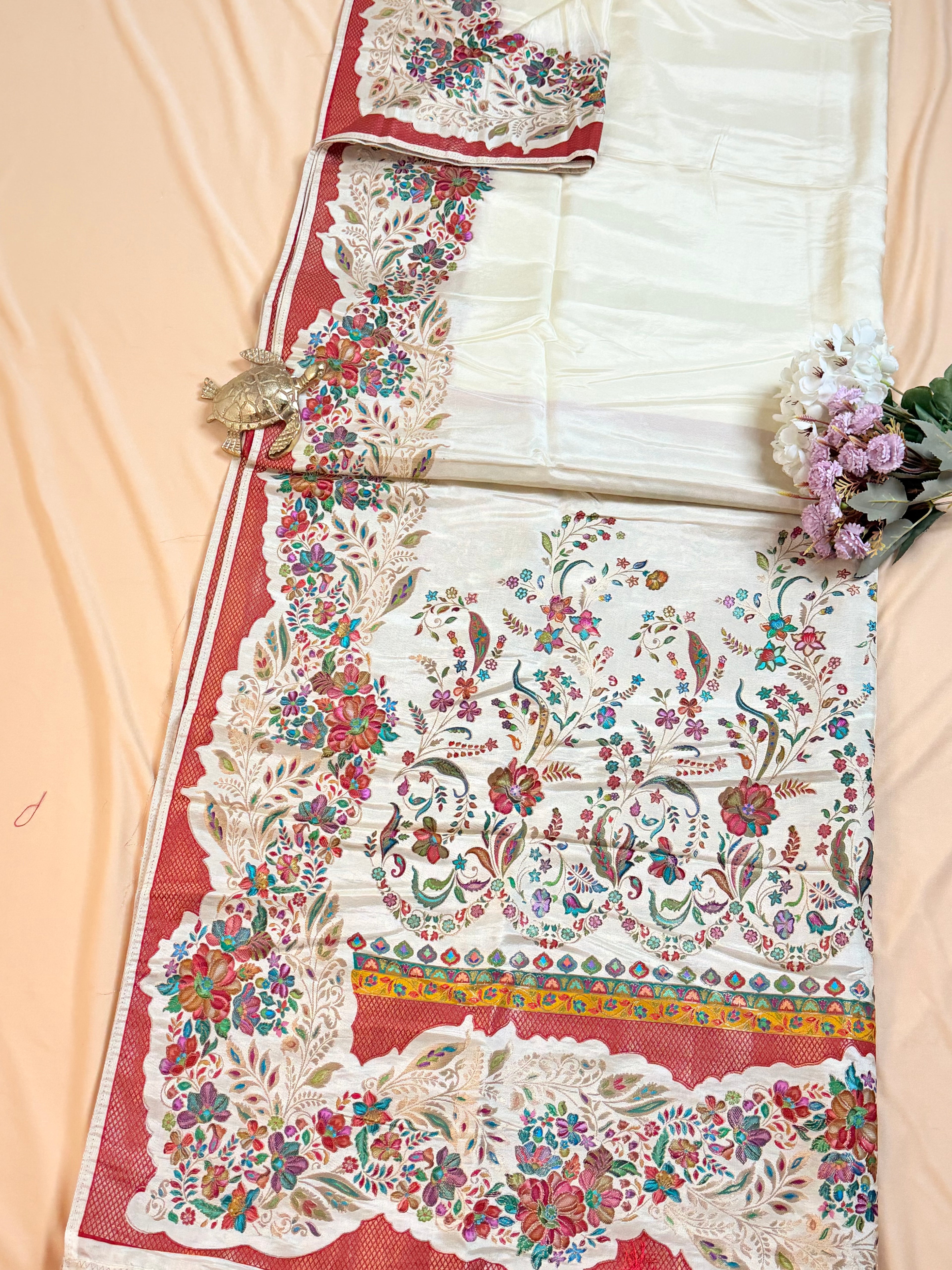 Exquisite Art Silk Saree with Pashmina Thread Weave